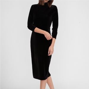 Express Velvet Mock Neck Midi